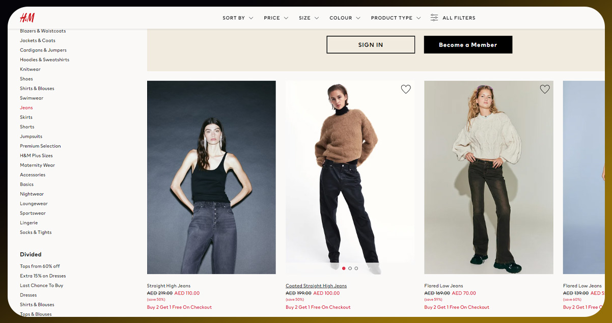 Now,-navigate-the-H&M-products-listing-page